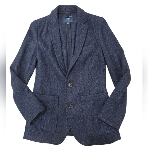 J. Crew Jackets & Blazers - J. Crew Navy Blue Wool Blend Blazer Size XS
